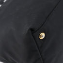 PRADA Hand Bag Nylon Black Gold Tone Auth 208887A-13