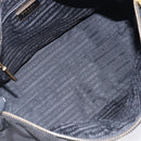 PRADA Hand Bag Nylon Black Gold Tone Auth 208887A-21