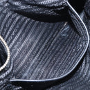 PRADA Hand Bag Nylon Black Gold Tone Auth 208887A-27