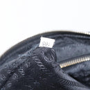 PRADA Hand Bag Nylon Black Gold Tone Auth 208887A-28