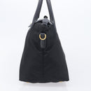 PRADA Hand Bag Nylon Black Gold Tone Auth 208887A-4