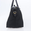 PRADA Hand Bag Nylon Black Gold Tone Auth 208887A-5