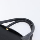 PRADA Hand Bag Nylon Black Gold Tone Auth 208887A-8