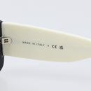 CHANEL Sunglasses Plastic Black White CC Auth 208890M-10
