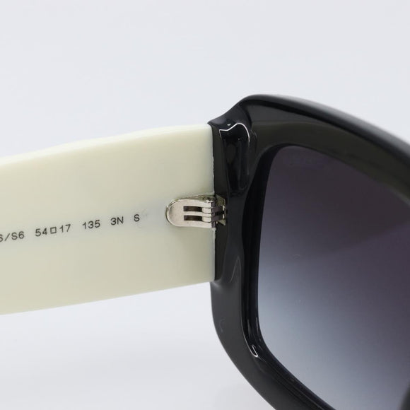 CHANEL Sunglasses Plastic Black White CC Auth 208890M