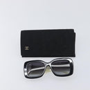 CHANEL Sunglasses Plastic Black White CC Auth 208890M-17