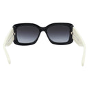 CHANEL Sunglasses Plastic Black White CC Auth 208890M-3