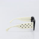 CHANEL Sunglasses Plastic Black White CC Auth 208890M-5