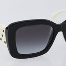 CHANEL Sunglasses Plastic Black White CC Auth 208890M-6