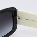 CHANEL Sunglasses Plastic Black White CC Auth 208890M-9