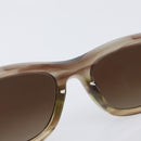 CHANEL Sunglasses Plastic Brown Gold Tone CC Auth 208892M-14
