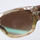 CHANEL Sunglasses Plastic Brown Gold Tone CC Auth 208892M-17