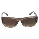 CHANEL Sunglasses Plastic Brown Gold Tone CC Auth 208892M-13