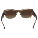 CHANEL Sunglasses Plastic Brown Gold Tone CC Auth 208892M-2