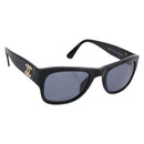 CHANEL Sunglasses Plastic Black Gold Tone CC Auth 208893-1