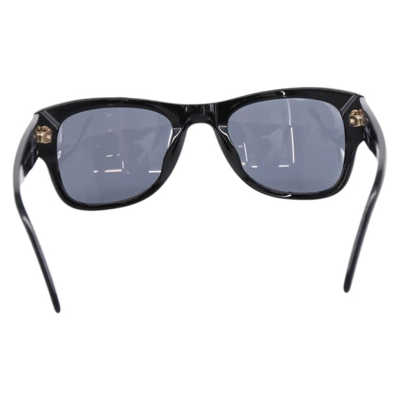 CHANEL Sunglasses Plastic Black Gold Tone CC Auth 208893