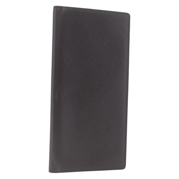 LOUIS VUITTON Monogram Grasse Portefeuille Double Case Black M66480 Auth 208903V