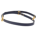PRADA Shoulder Strap Saffiano leather Navy Gold Auth 208959-1