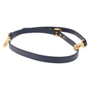 PRADA Shoulder Strap Saffiano leather Navy Gold Auth 208959-2