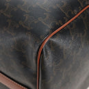 CELINE Triomphe Boston Bag PVC Leather 2way Black Gold Auth 209001SAM-15