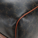 CELINE Triomphe Boston Bag PVC Leather 2way Black Gold Auth 209001SAM-17