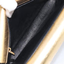 CHANEL Mini Matelasse Chain Shoulder Bag Lamb Skin Black Gold CC Auth 209002SAV-19