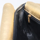 CHANEL Mini Matelasse Chain Shoulder Bag Lamb Skin Black Gold CC Auth 209002SAV-21
