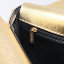 CHANEL Mini Matelasse Chain Shoulder Bag Lamb Skin Black Gold CC Auth 209002SAV-22