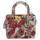 Christian Dior Hand Bag Leather Beads 2way Multicolor Gold Auth 209004SM-2