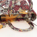 Christian Dior Hand Bag Leather Beads 2way Multicolor Gold Auth 209004SM-6