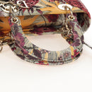 Christian Dior Hand Bag Leather Beads 2way Multicolor Gold Auth 209004SM-7