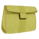GUCCI GG Canvas Pouch Green 039 0991 Auth 209005A-1