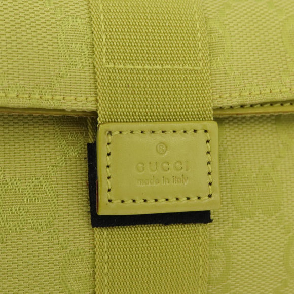 GUCCI GG Canvas Pouch Green 039 0991 Auth 209005A