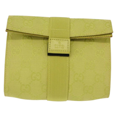 GUCCI GG Canvas Pouch Green 039 0991 Auth 209005A - 0