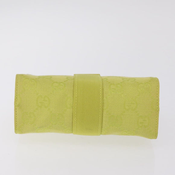GUCCI GG Canvas Pouch Green 039 0991 Auth 209005A
