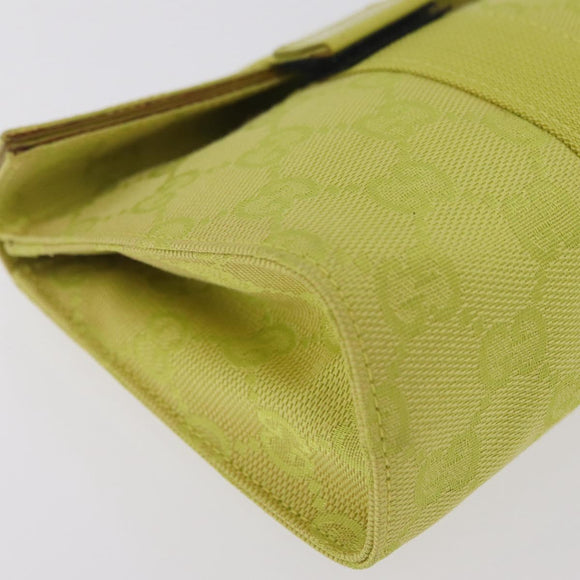 GUCCI GG Canvas Pouch Green 039 0991 Auth 209005A