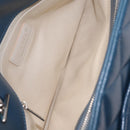 CHANEL Matelasse Chain Tote Bag Caviar Skin Blue Silver CC Auth 209006V-17
