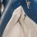 CHANEL Matelasse Chain Tote Bag Caviar Skin Blue Silver CC Auth 209006V-19