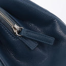 CHANEL Matelasse Chain Tote Bag Caviar Skin Blue Silver CC Auth 209006V-24