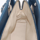 CHANEL Matelasse Chain Tote Bag Caviar Skin Blue Silver CC Auth 209006V-27