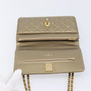 CHANEL Matelasse Chain Shoulder Bag Lamb Skin Gold CC Auth 209007M-18
