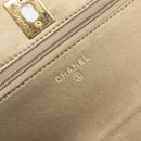 CHANEL Matelasse Chain Shoulder Bag Lamb Skin Gold CC Auth 209007M-20