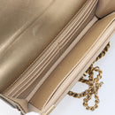 CHANEL Matelasse Chain Shoulder Bag Lamb Skin Gold CC Auth 209007M-23
