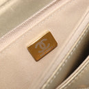 CHANEL Matelasse Chain Shoulder Bag Lamb Skin Gold CC Auth 209007M-30