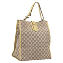 GUCCI GG Canvas Shoulder Bag Beige Gold 109101 Auth 209008-1