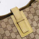 GUCCI GG Canvas Shoulder Bag Beige Gold 109101 Auth 209008-15