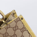 GUCCI GG Canvas Shoulder Bag Beige Gold 109101 Auth 209008-16