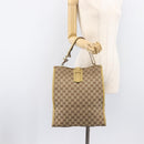 GUCCI GG Canvas Shoulder Bag Beige Gold 109101 Auth 209008-24