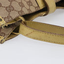 GUCCI GG Canvas Shoulder Bag Beige Gold 109101 Auth 209008-8