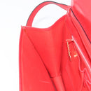 CELINE Shoulder Bag Leather Red Gold Auth 209009-20